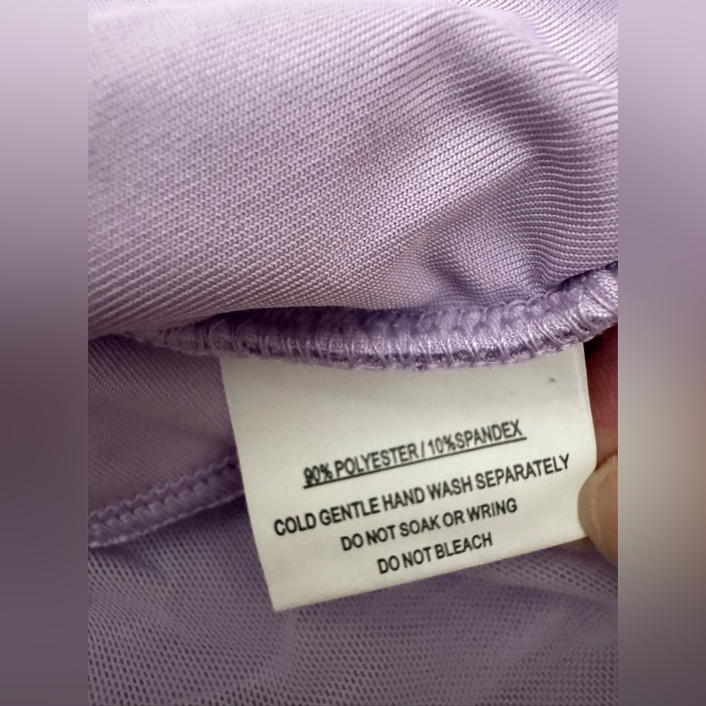 Hello Molly Sz4 lavender long body con polyester spandex dress - Picture 14 of 16